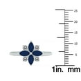 thumbnail image 4 of SZUL Women's 3/4 Carat TW Sapphire and Diamond Flower Ring in 10K White Gold, 4 of 6