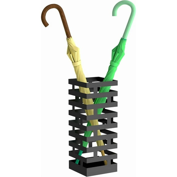 Holder for Indoor Entryway,Metal Umbrella Stand with Removable Water Tray and Hooks, 16.2 Inch Umbrella Rack Storage for Home, Office, Hotel