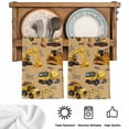 thumbnail image 5 of Construction Truck Kitchen Towels Set of 2, Cartoon Grips and Bulldozers Turmeric Absorbent Dish Towels for Kitchen, Microfiber Hand Towel, Quick Drying Tea Towel for Cleaning Decorative Dishcloths, 5 of 7