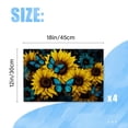 thumbnail image 2 of BaHomeck placemats Set of 4 rectangle Linen Cotton Placemats for Dining Table Washable Heat Resistant,18*12inch,Sunflowers With Blue Butterflies Featuring Yellow And Dark Blue Colors, 2 of 4