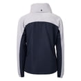thumbnail image 3 of Women's Cutter & Buck  Navy BYU Cougars Charter Eco Recycled Half-Zip Anorak Jacket, 3 of 3