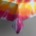 thumbnail image 3 of Colorful Tie Dye Spiral Mandala Rectangle Tablecloth 60"x84",Waterproof Polyester Rectangle Table Cloth, Wipeable Spillproof Polyester Tablecloth for Dining, Camping, Indoor and Outdoor, 3 of 5
