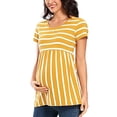 thumbnail image 4 of Gerichy Women Maternity Short Sleeve Fashion Print Tops Pregnancy T-Shirt Clothes, 4 of 6