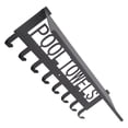 thumbnail image 6 of Pool Towel Racks with Shelf Outdoor Decor Wall Mount Hooks Holder 8 Storage Hanger, 6 of 10