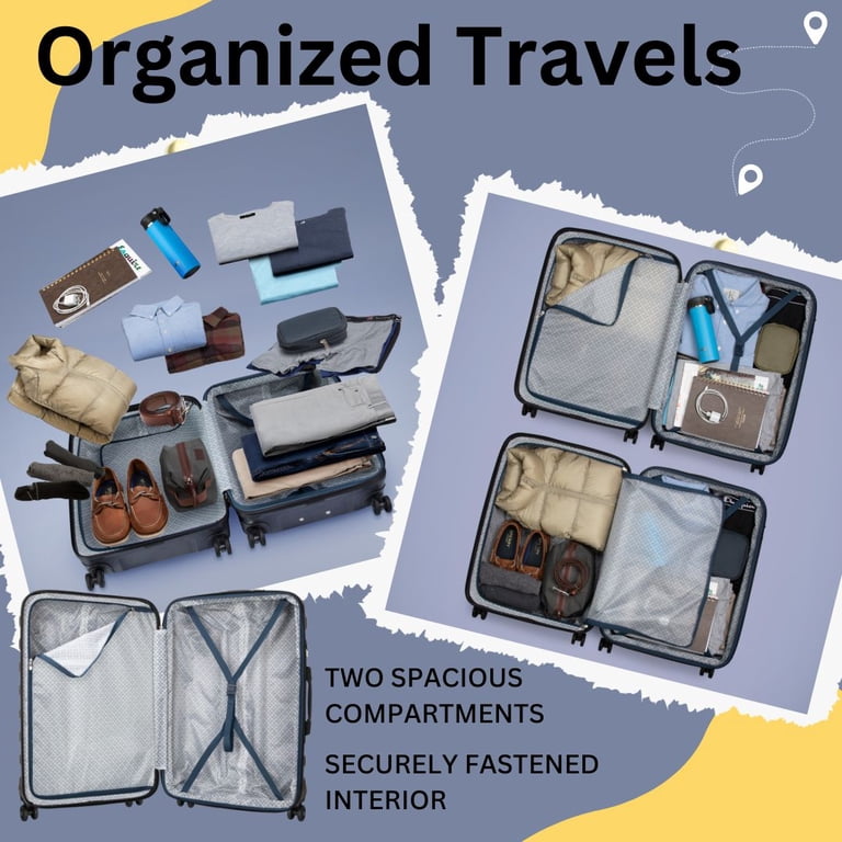 Skyway Camano 24" Expandable Hardshell Checked Luggage, Blue photo 8