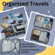Skyway Luggage Camano Hardshell 28 Expandable Large Checked Luggage with Spinner Wheels, Blue