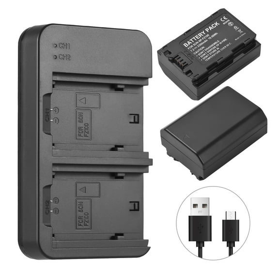 ,2-slot Battery Compatible With Np-fz100 Batteries Iii/a7r 9/a7r3/a6600/a7r A7 Iii/a7r Usb Cable A7 2-slot 2pcs Camera 2300mah Usb With 2-slot Kit 2-slot 2pcs 7.2v 2300mah