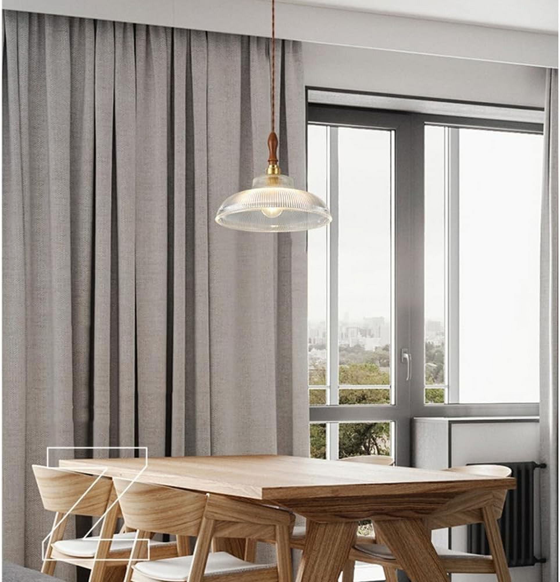 Personalized Clear Glass Pendant Lamp for Dining Room, Transparent Glass Rustic Pendant Light for Kitchen Island, Simple Farmhouse Pendant Light Fixture, Retro Pendant Lighting for Kitchen Sink