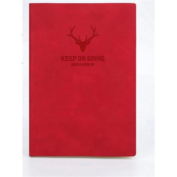 Red A6 Refillable Notebook, Waterproof Cover, Perfect Travelers Notebook Gift-Thick Ruled Paper Daily Diary for Travel,Business,Work,Writing