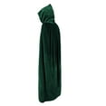 thumbnail image 5 of Zando Green Cloak with Hood Women Green Hooded Cape Cloak Unisex Velvet Witch Cloak M, 5 of 7