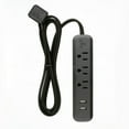 thumbnail image 1 of Globe Electric Inc Globe Electric 6' Designer Series 3-Outlet USB Surge Protector Power Strip, 1 of 7