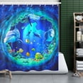 thumbnail image 3 of Print Shower Curtain, Waterproof Printed Polyester Cloth Shower Curtain for Bathroom with Hooks, 3 of 9