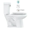 thumbnail image 2 of Two-Piece Elongated 1.28 GPF Siphonic Flush Toilet with Soft Close Seat, Universal Height ADA Cotton White (Toilet Seat Included), 2 of 7