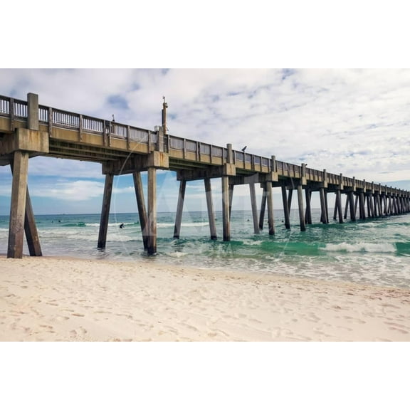 Pensacola Beach Fishing Pier, Florida, Unframed Photographic Print Wall Art by forestpath Sold by ArtCom