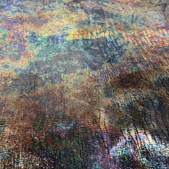 Stretch Tie Dye Lizard Skin Velvet Multi Foil Fabric | Spandex Palace