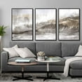 thumbnail image 3 of IDEA4WALL 3 Piece Framed CanvasWall Art for Living Room, Bedroom Golden Waves Canvas Prints for Modern Home Decoration Ready to Hang, 3 of 4