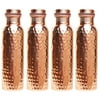 diollo Hammered Copper Bottle Water with Lid 1 Litre Pack Of 4