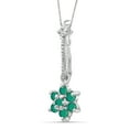 thumbnail image 2 of JewelersClub Silver Necklaces for Women –Silver Necklace for Women .925 Sterling Silver – Emerald Necklace Centerpiece, White Diamond Accents – Hypoallergenic Pendant, 2 of 4