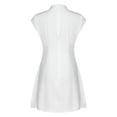 thumbnail image 6 of vastwit Womens Mock Neck Cap Sleeve Wedding Evening Party Dress Summer Casual A-Line Mini Dresses White S, 6 of 7