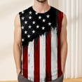 thumbnail image 2 of Men's Sleeveless American Flag And Eagle Design Casual Summer Tank Top For Independence Day, 2 of 4