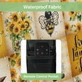 thumbnail image 4 of Outdoor TV Cover 70 to 75 Inches, Farmhouse Sunflower Gnome Bee Star Yellow Buffalo Plaid Patchwork Waterproof TV Cover with Remote Control Pocket, Flat Screen TV Cover Protector for Outside TV, 4 of 6