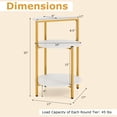 thumbnail image 3 of Gymax Table d'Appoint Rond à 3 Niveaux avec Étagères de Rangement, Cadre en Métal pour Chambre, 3 of 8