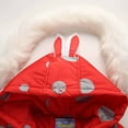thumbnail image 4 of Odeerbi Toddler Boys Girls Winter Down Jacket Winter Baby Polka Printing Thickened Down Coat Strap Pants Two-piece Suit Red 2-3 Years, 4 of 9