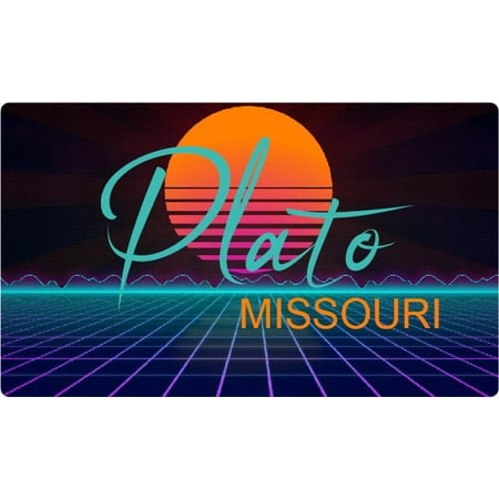 

Plato Missouri 4 X 2.25-Inch Fridge Magnet Retro Neon Design