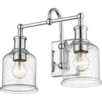 2 Light Vanity Light Fixture in Transitional Style-12.25 inches Tall and 16 inches Wide-Chrome Finish Bailey Street Home 372-Bel-4652169