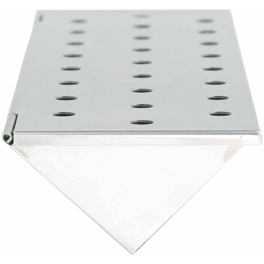 The Charcoal Companion Stainless Steel V-shaped Smoker Box for Gas Grills and BBQ, Long, CC4066