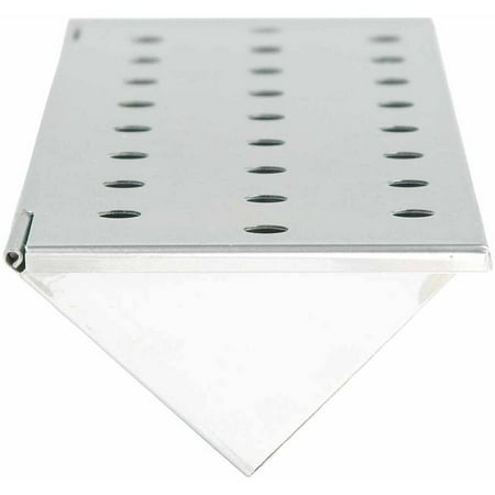 The Charcoal Companion Stainless Steel V-shaped Smoker Box for Gas Grills and BBQ, Long, (Best Smoker Box For Gas Grill)