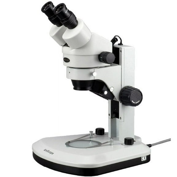 AmScope 7X-90X Track Stand Stereo Zoom Binocular Microscope with Dual LED Lights New