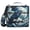 Crow on Branch with Moon, variant on 3 Ring Zipper Binder with Shoulder Strap Waterproof Trapper Keeper 2 Inch D-Ring 500 Sheets Capacity Aggressive Shark