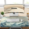 thumbnail image 4 of Gaming Mouse Pad Desk Mat,White Office Desk Pad,XXL Large Mouse Pad for Desk Mousepad with Stitched Edges,Non-Slip Rubber Base,Waterproof Computer Keyboard Pad(Mountain 35.4" x 15.7"), 4 of 14