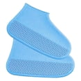 thumbnail image 4 of 2xBotas De Lluvia Botas De Nieve De Látex Fundas Para Zapatos De Lluvia Para Adultos Niños Ciclismo Pesca Azul L, 4 of 8