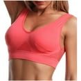 thumbnail image 4 of Sports Bra for Women, 3 Pack Women's Ultimate Comfy Medium Support Seamless Wireless Push Up Breathable Sports Bras, 4 of 7