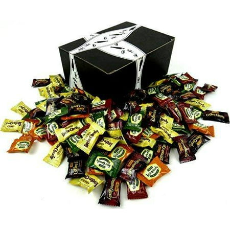 Bali's Best Coffee & Tea Candies 6-Flavor Variety: One 1 lb Assorted Bag of Coffee, Espresso, Latte, Green Tea Latte, Citrus Green Tea, and Classic Iced Tea in a BlackTie