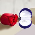 thumbnail image 5 of HDWUEN Flocking Ring Box Heart-Shaped Flip Lid Jewelry Proposal Ring Box Jewelry Gift Packaging Storage, 5 of 6