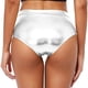 thumbnail image 4 of MKLEKYY Pantalones Cortos De Mezclilla Para Mujer, De Cintura Alta, Metálicos, Tipo Botín, Para Bailar, Ropa De Club, 4 of 4