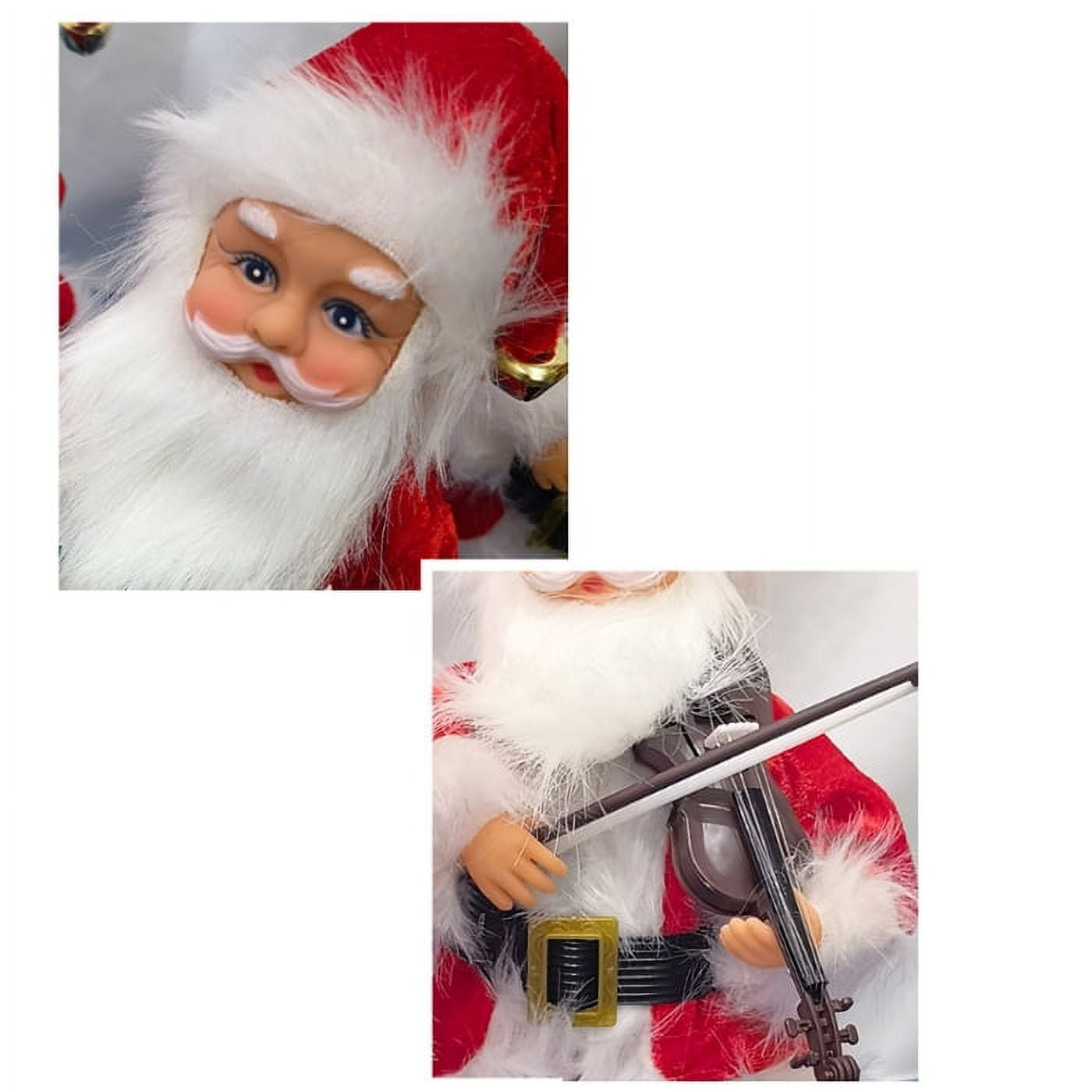 Electric Santa Claus Toy with Accordion, 12Inch Singing and