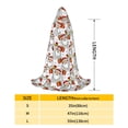 thumbnail image 2 of Honeii Christmas Santa Claus Print Poncho Cape, Cloak Coat, Snuggly Hooded Wearable Blanket, Hooded Cape For Teenagers,Halloween Costumes-, 2 of 7