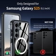 thumbnail image 5 of ANTSHARE for Samsung Galaxy S25, with Built-in Anti Peep&HD Screen Protector [Military Grade Protection] Shockproof Anti Spy Magnetic Back Phone Case for S25 5G, Black, 5 of 7