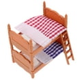 thumbnail image 5 of HERFIER 1:12 Handmade Mini Bunk Bed for Dollhouse Bedroom Furniture, 5 of 8