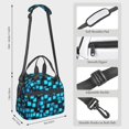 thumbnail image 2 of Lsque Geometry Dash Pattern Lunch Bag ,Insulated Lunch Box, Small Leakproof Cooler Food Lunch Containers Reusable High Capacity Lunch Tote Bags, 2 of 7
