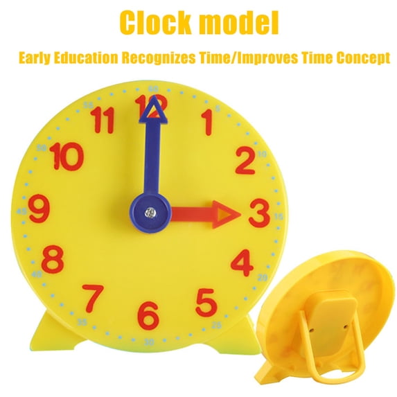 D-GROEE 10cm Time Learning Clock, Analog Clock, Homeschool, Basic Math Development Early Education Learning Aids Toy