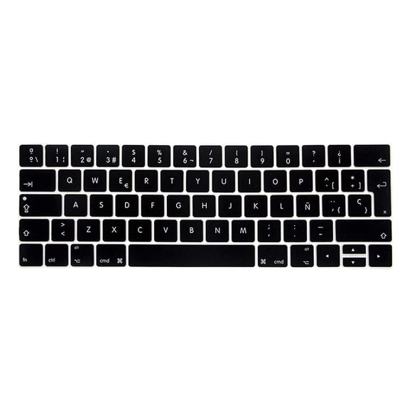 Cubreteclado Lenfech Español para Macbook Pro macbook Air 13 15 17 19 negro