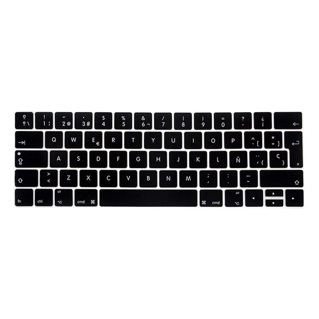 Cubreteclado Lenfech Español para Macbook Pro macbook Air 13 15 17 19 negro