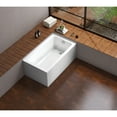 thumbnail image 2 of Aqua Eden VTAP5430R22TS 54-Inch Acrylic Rectangular 2-Wall Corner Alcove Tub, Right Hand Drain in Glossy White, 2 of 8