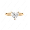 thumbnail image 3 of Cora Jewellery 2CT Heart Moissanite Simple Solitaire Engagement Ring For Women, 10K Rose Gold, 3 of 6