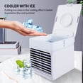 thumbnail image 1 of Mini Air Cooler Portable Evaporative Cooler Fan, 3 Speeds USB Powered Desk Cooler for Personal Space Cooling, w/2000mAh Rechargeable Battery, Small Misting Cooler for Desk Office Picnic Camping, 1 of 8